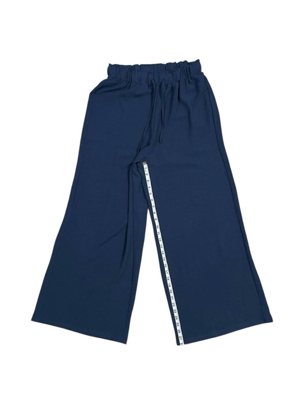 Cupshe Summer Lovin' Drawstring Wide Leg High Rise Coverup Pants Blue Sz Medium - Picture 6 of 11